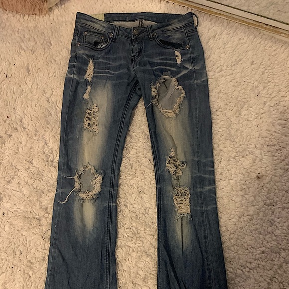 Low rise boot cut machine jeans - Picture 2 of 2